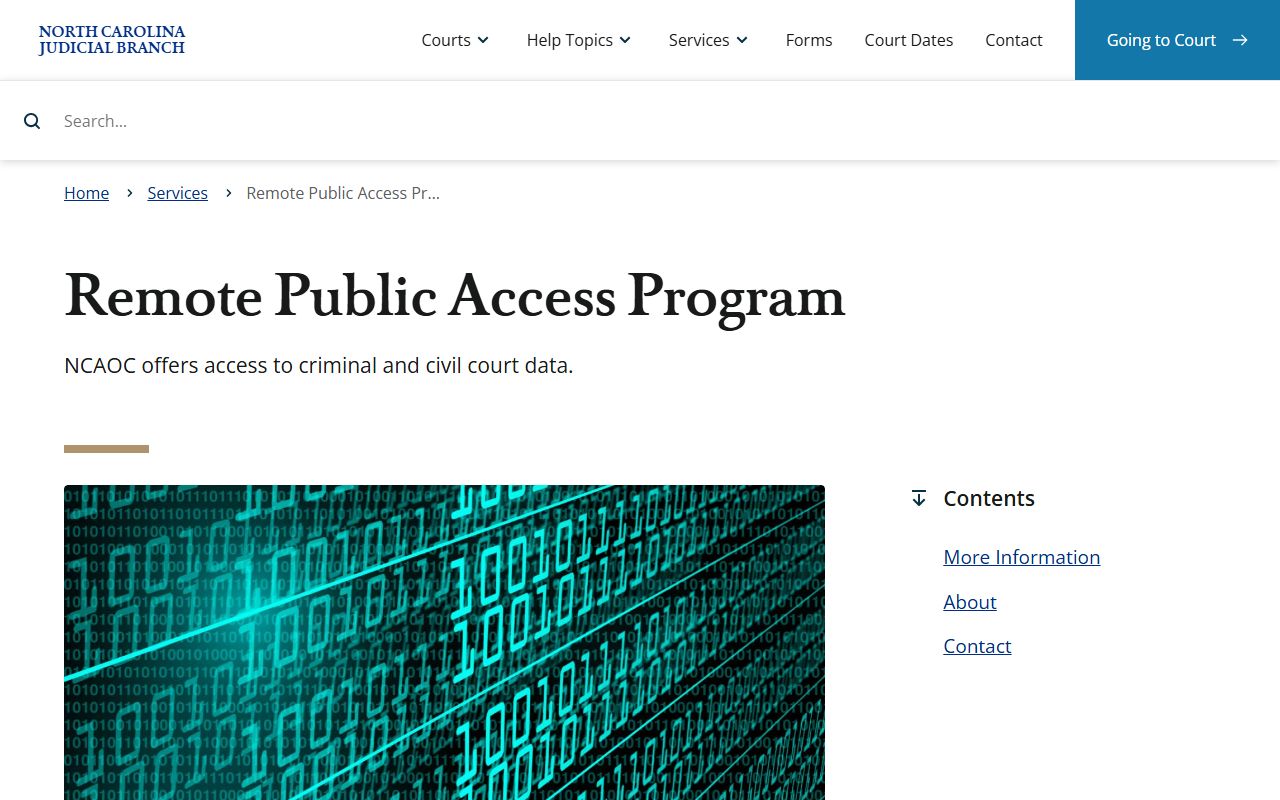 Yancey County court records Remote Public Access Program