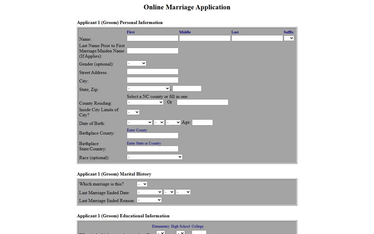 Yancey County marriage records online marriage application