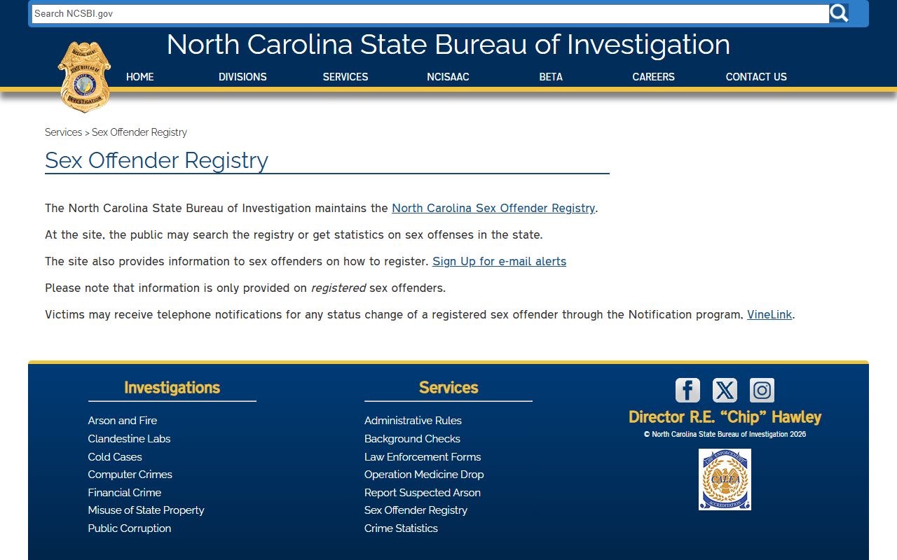 Yancey County warrant search NCSBI sex offender registry service