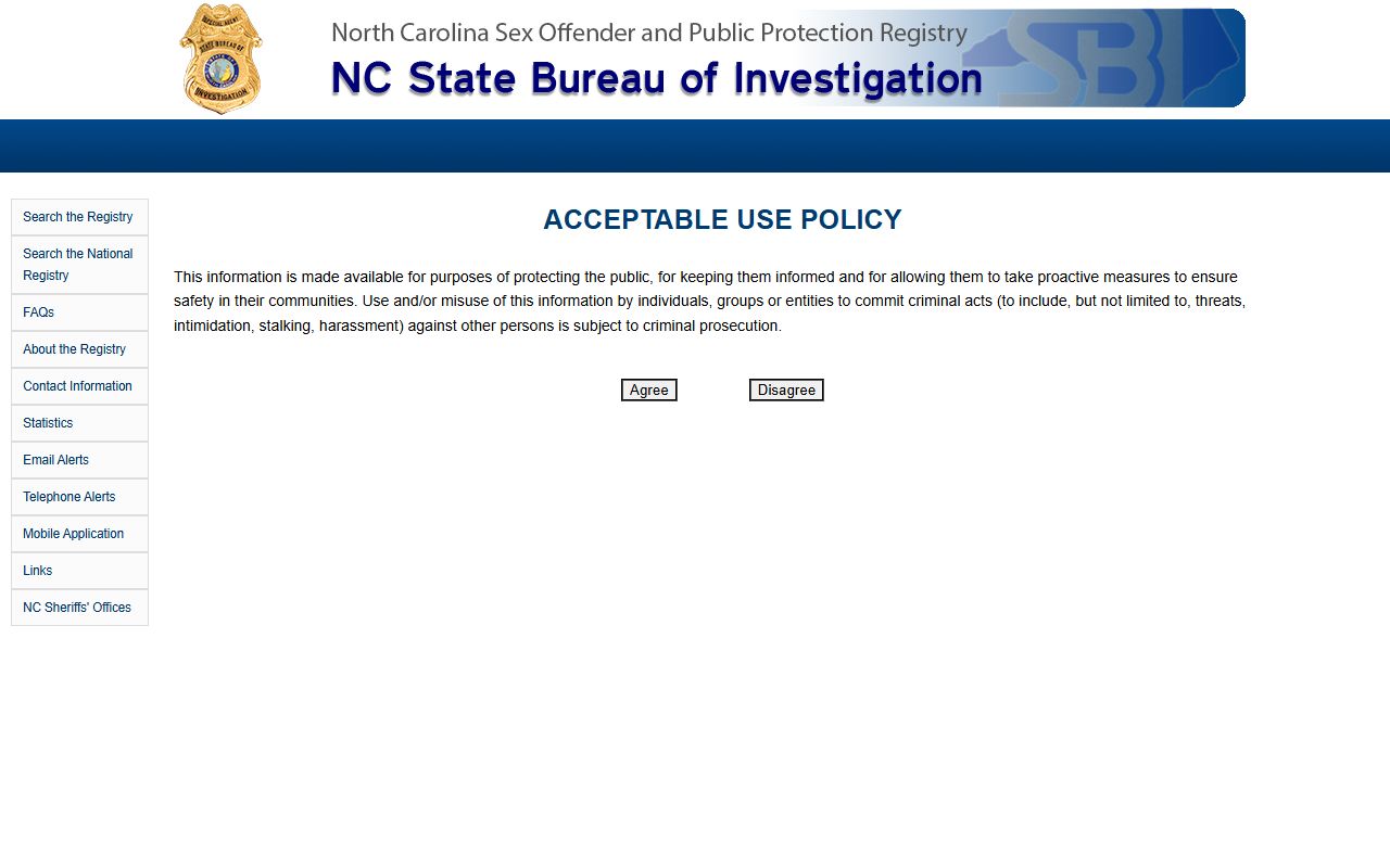 Yancey County warrant search NC public sex offender registry portal
